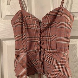 Red and white tank top